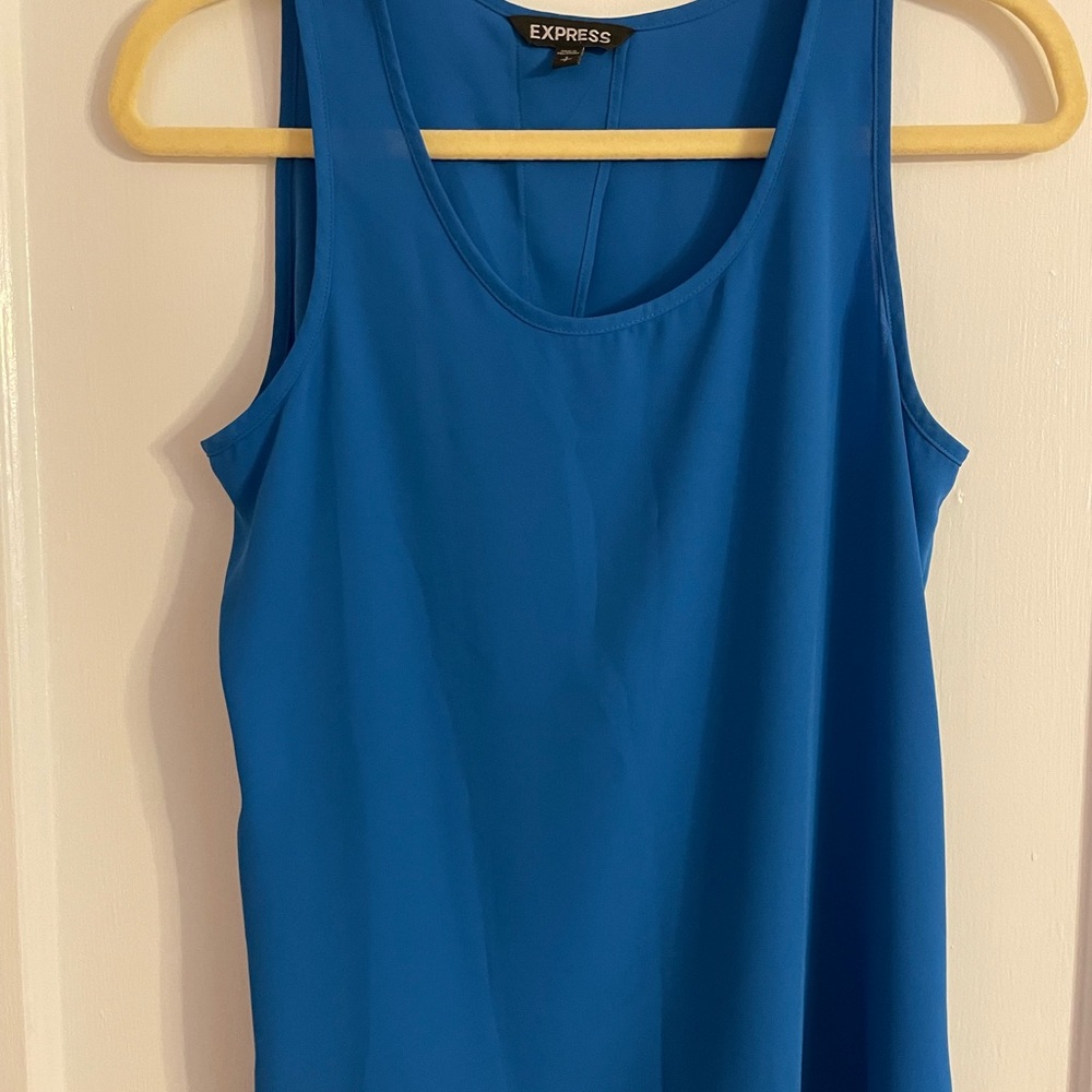 Gorgeous Express Light Blue Open Back Tank. Perfect for summertime!